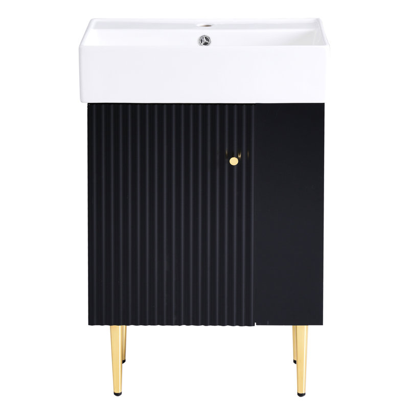 Meuble-lavabo blanc 21,6 po, Blanc