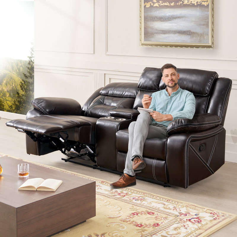 Recliner Chair for Living Room Home Theater Seating Reclining Sofa Lounge with Padded Seat Backrest Row of 2 Loveseat