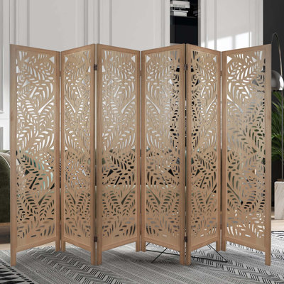 Paravents pliables en bois sculpté