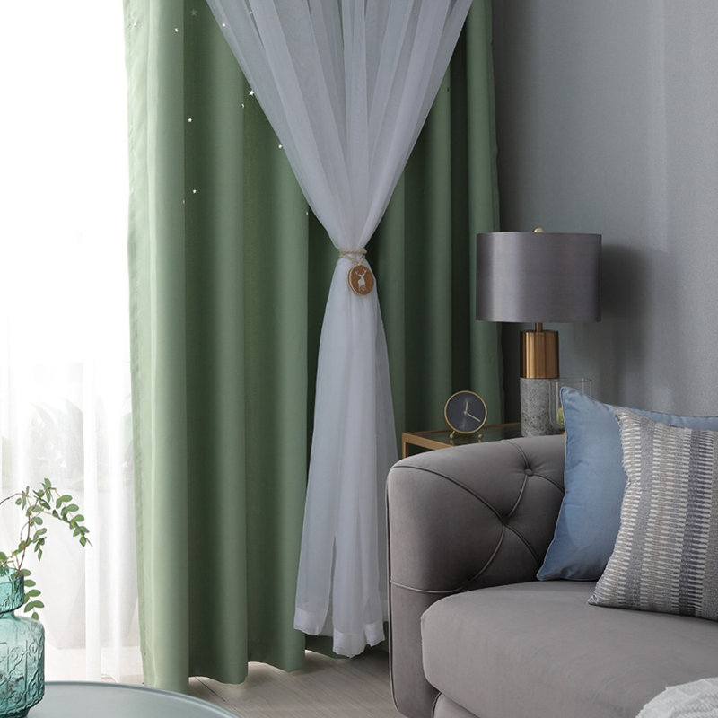Calabro Room Darkening Curtain Single Panel, Green