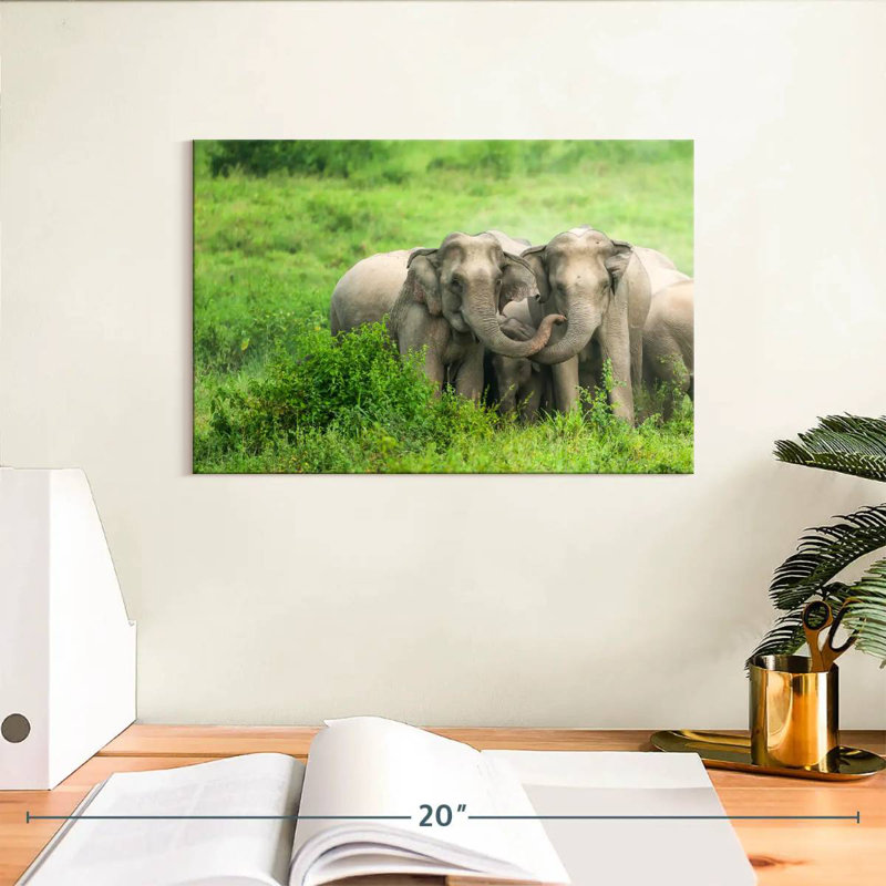 Brampt Asian Elephant Huddle, 8" H x 12" W