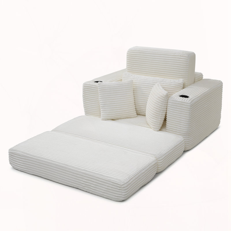 Méridienne de 52,4 po, Beige