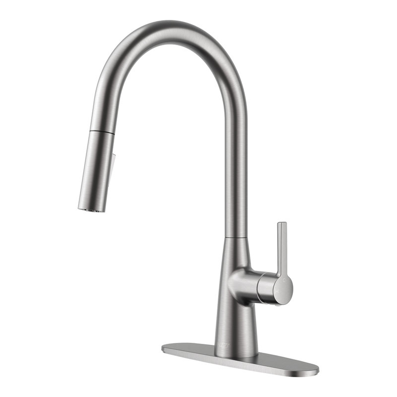 Modern Touchless Pull-Down Kitchen Faucet, Brushed Nickel