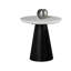 Ensemble de table 3 pièces de style contemporain 1 table basse ronde 2 x table de bout ronde en faux marbre