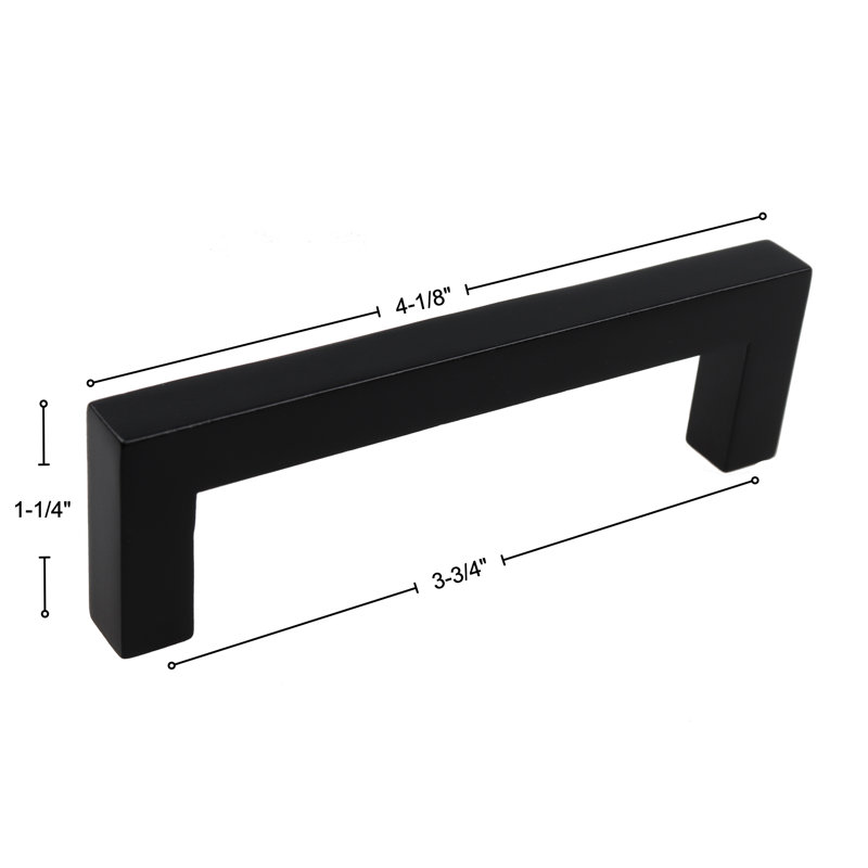 Select Series By GlideRite 6-1/4" 160mm Center to Center Smooth Bar Pull, Matte Black