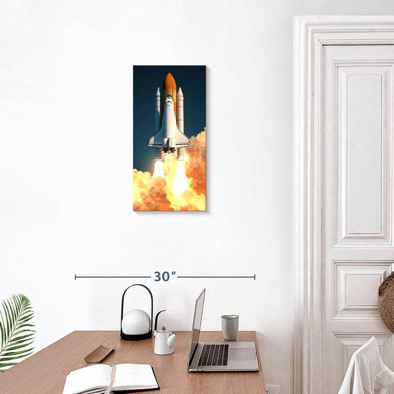 Launching Space Shuttle, 24" H x 12" W