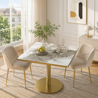 Table de salle à manger en pierre frittée 31,5 po