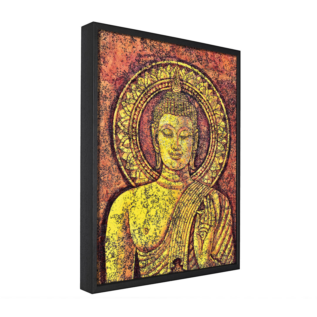 Gerahmtes Leinwandbild Golden Buddha 1