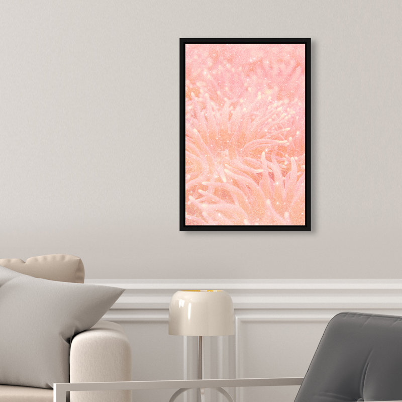 Deep Sea Flowers Print by Oliver Gal, 25"H x 17"W, Black Floater Frame