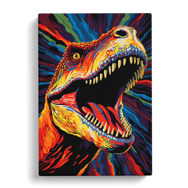 Tyrannosaurus Rex Op - Wrapped Canvas Print, 60cm H x 40cm W x 3cm D