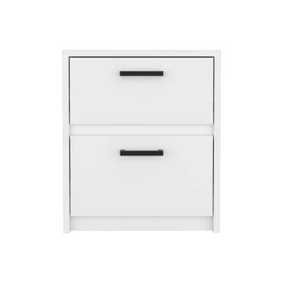 Nightstand Chequered, Two Drawes, Width X 18,9