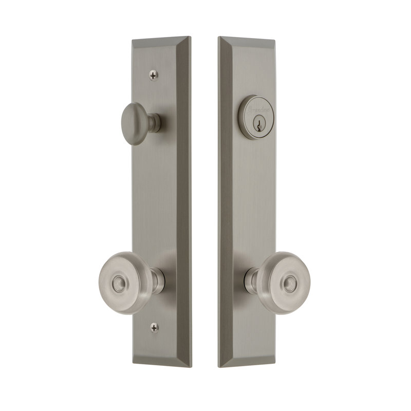 Ensemble de vestibule Fifth Avenue, Nickel satiné, 2,375 po