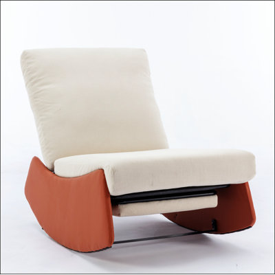 Fauteuil inclinable moderne, chaise berçante confortable avec repose-pieds, fauteuil de lecture d'appoint, fauteuil rembourré pour se détendre, se reposer, chaise berçante rembourrée pour le salon
