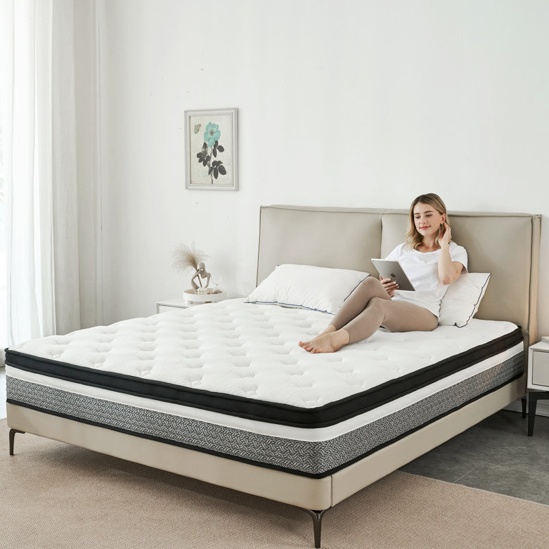 Matelas à ressorts ensachés 10 po 12 po 14 po, Lit simple, 12"