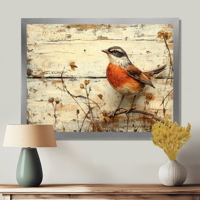 «Robin Bird» par The Farm II - oiseau, art mural sur toile