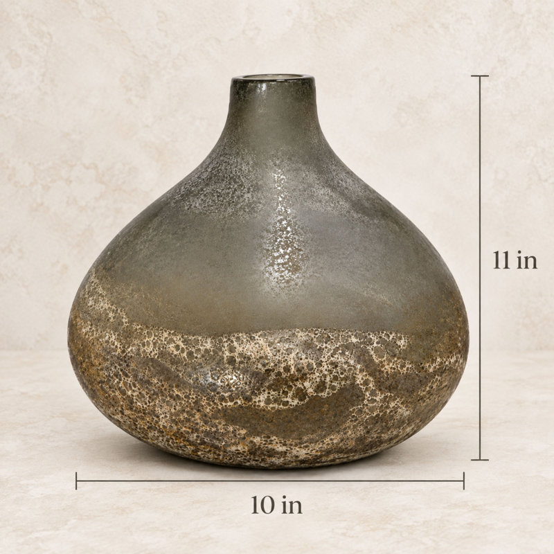 Vase de table contemporain effet marbre 11 pouces