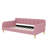 Daybed Wrapped In Fabric Upholstery And Resting On Robust Legs-880418966