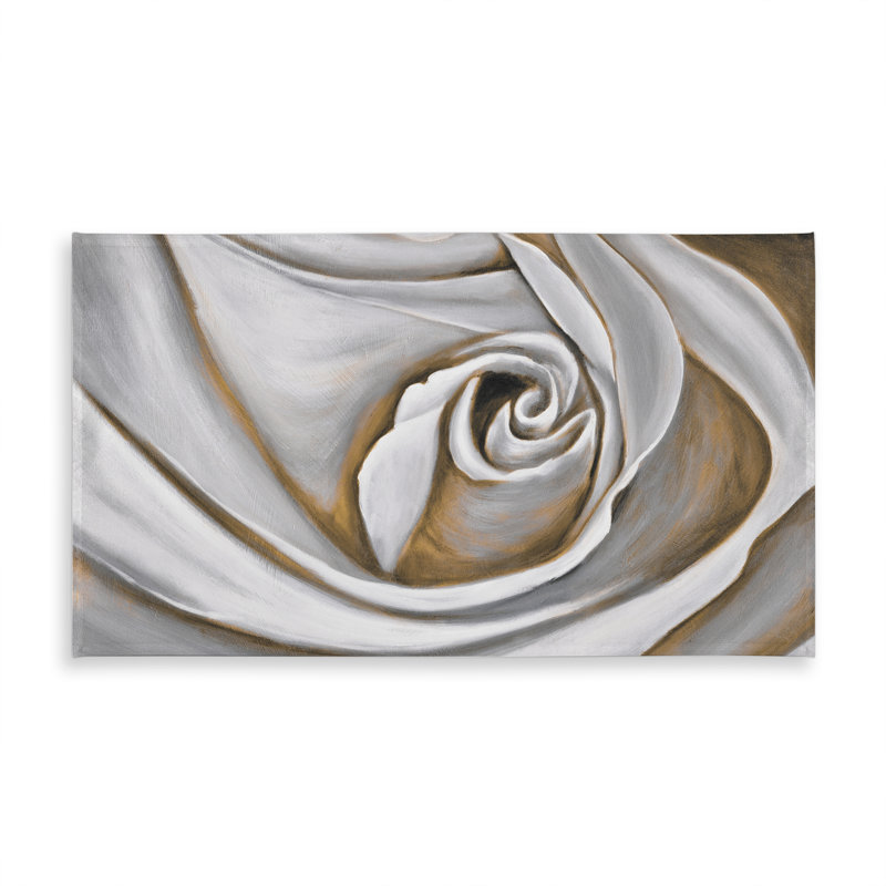 White Rose Closeup Tablecloth - Romantic Floral Decor
