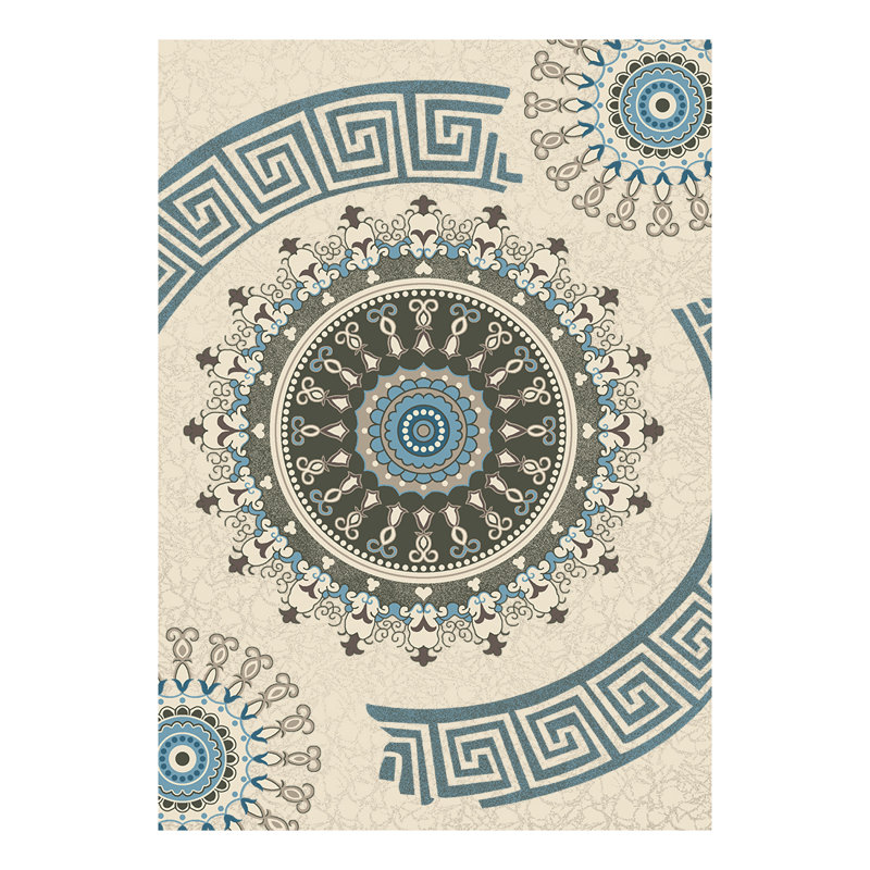 Oriental Area Rug Machine Washable for Living Room Bedroom Dining Room Entryway Hallway Kitchen, Rectangle 5'3" x 7'6""