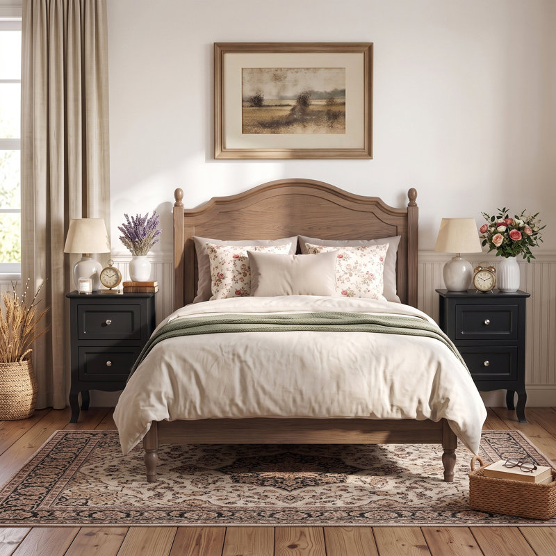 Kaser 15.75'' W Nightstand, Black