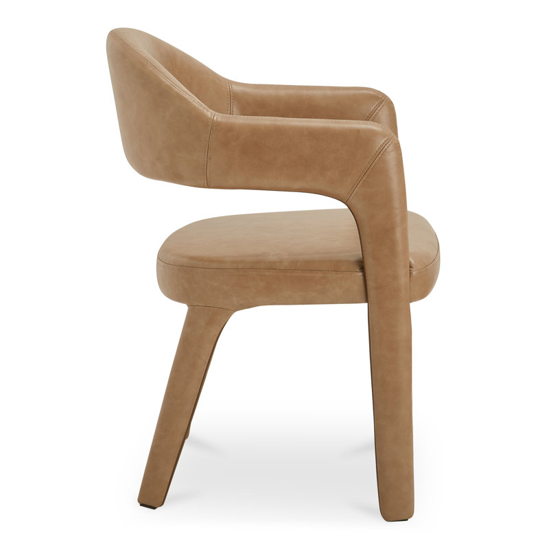 Martens Leather Upholstered Armchair, Brown
