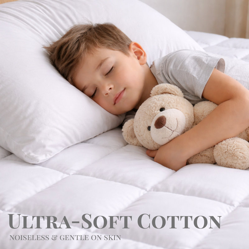 Surmatelas rafraîchissant 100% coton, poches profondes de 18 po , Simple TG