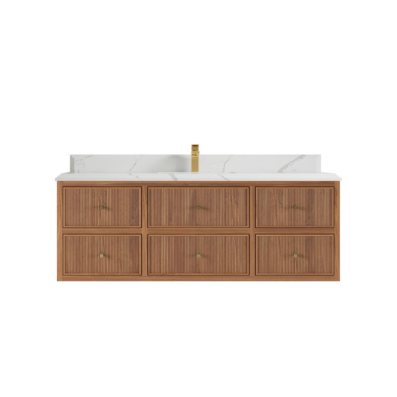 60'' Single Bathroom Vanity with Quartz Top