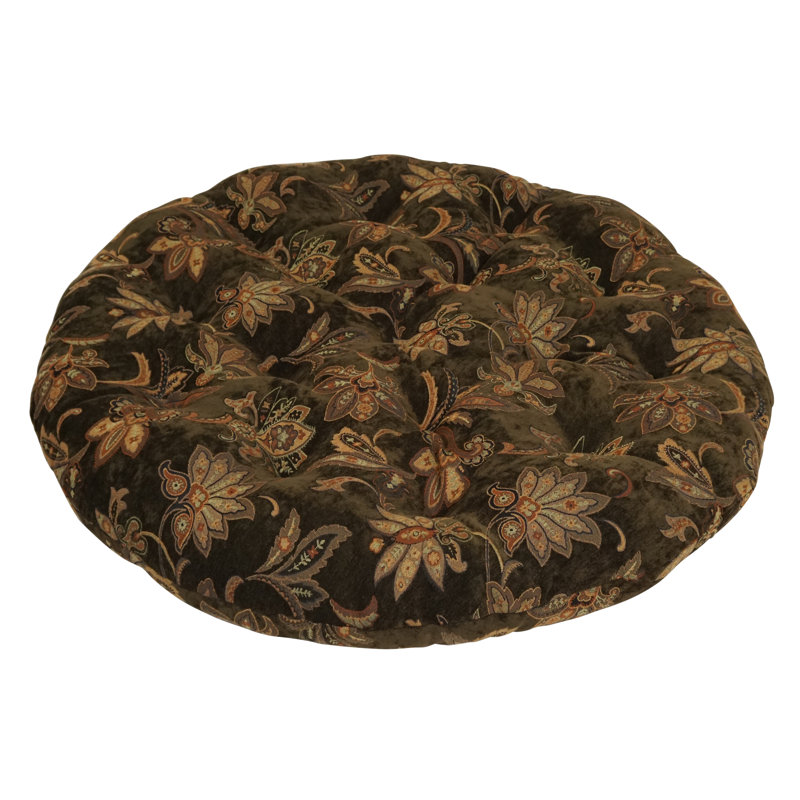 Sigretto Outdoor Papasan Seat Cushion, 48" W x 48" D, Brown Floral
