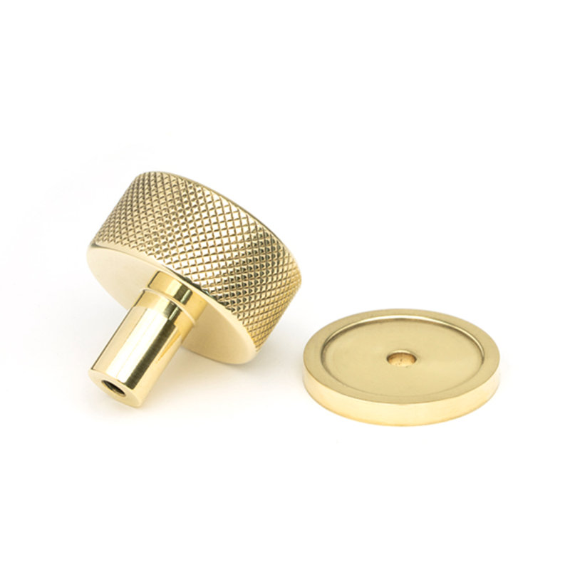 Round Knob, Polished Brass, 3 cm