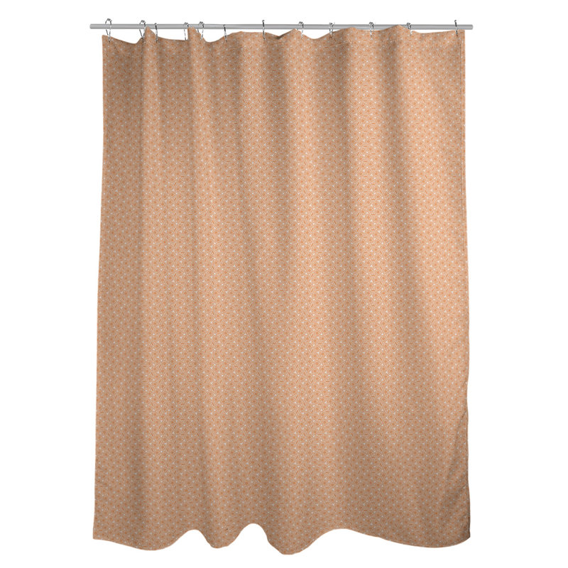 Rideau simple en treillis hexagonal classique, Orange pastel
