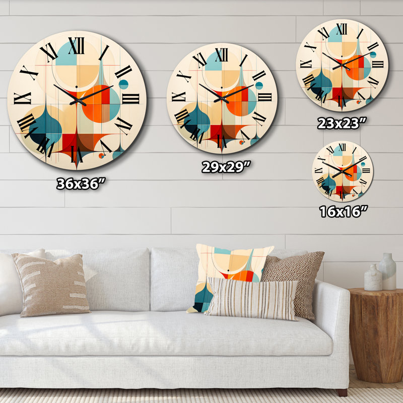 Horloge murale Mid-Century Minimal, Petit