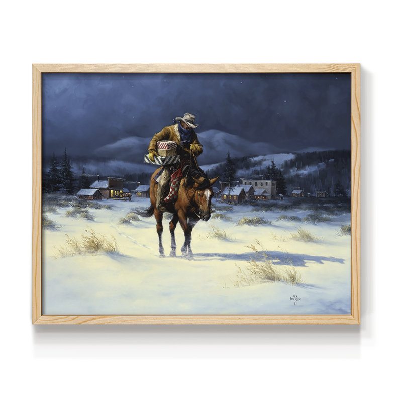Bringing Christmas Home -Framed Print - Restickable, H 8 po x l 10 po, Naturel