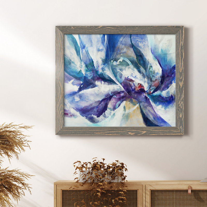 Aurora Petals - Reproduction d'art sur toile encadrée, H 24 po x l 18 po x P 1,5 po, gris