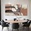 Grand art mural abstrait sur toile gris encadré pour le salon, la chambre à coucher et le bureau, 24 po x 48 po