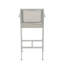 Tabourets 29,50 "avec cadre en aluminium antirouille argenté, ensemble de 2