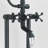  Deluxe Matte Black Brass Floor Standing Bathroom Bathtub Faucet Shower Set Double Handle Swivel Spout 150cm Shower Hose Hot & Cold Water Mixer-115748261