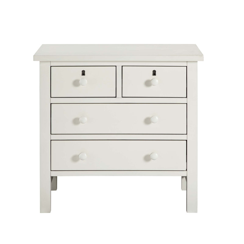 Georgina 4-Drawer Storage Nightstand, Antique White