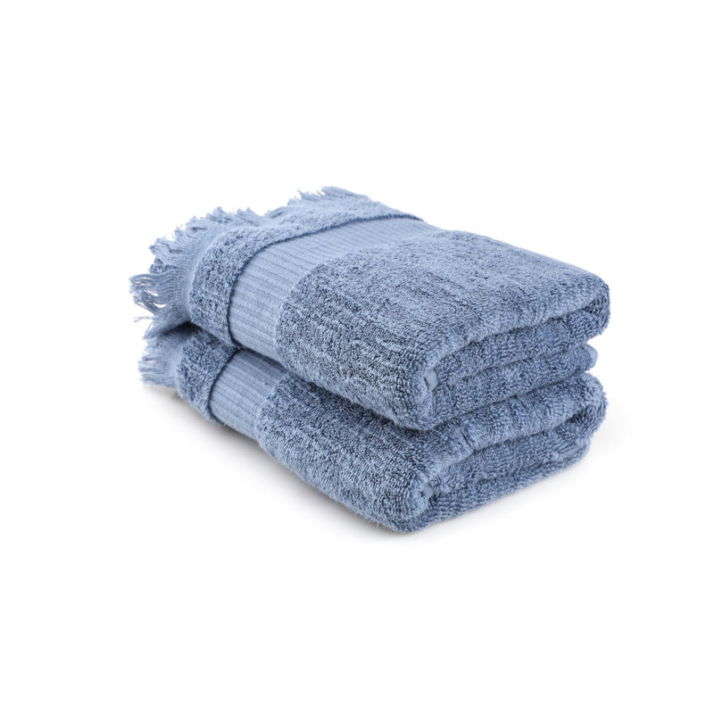 Luxurious Hand Towel Set (2 Pieces), 100% Cotton, 19.7 x 35.4 inches | Ultra-Absorbent 550 GSM, Machine Washable at 104°F | Soft Blue Color, Perfect for Bathroom & Spa Use, Durable & Stylish Design