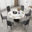 Dining Chairs, Set of 6, Linen Upholstered Accent Chairs, Back-731155443
