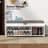 Shoe Storage Bench with Lift-Top Storage and Removable Cushion, Shoe Bench with Barn Doors and Adjustable Shelf for Entryway, Bedroom-1904109882-1891909018