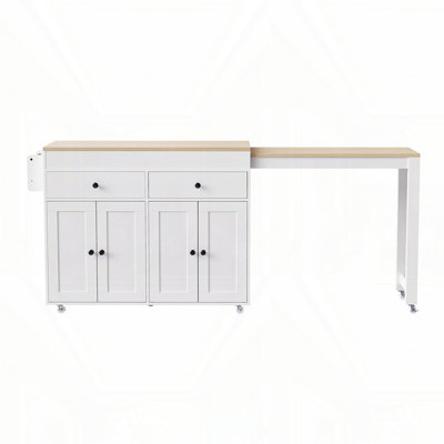 Kitchen Island with Extendable Dining Table