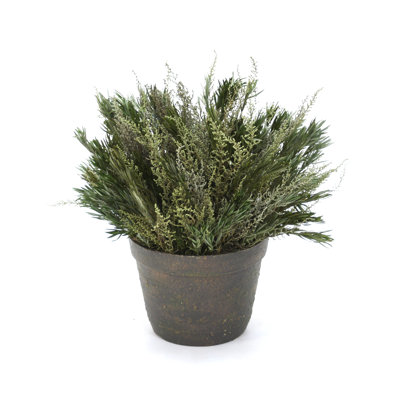 17'' Faux Foliage Plant in Stone Pot
