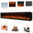 84“ Linear Electric Fireplace, Smart Control via Wi-Fi App& Remote, Realistic Flame with 5100BTU Heater, 86" Width Front-19861144