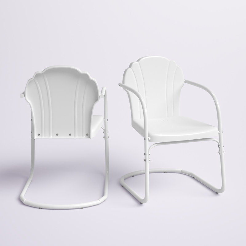 Fauteuil de patio Burley, Satin blanc