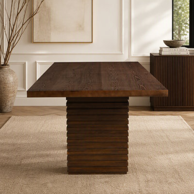 95INCHES DINING TABLE (WALNUT)