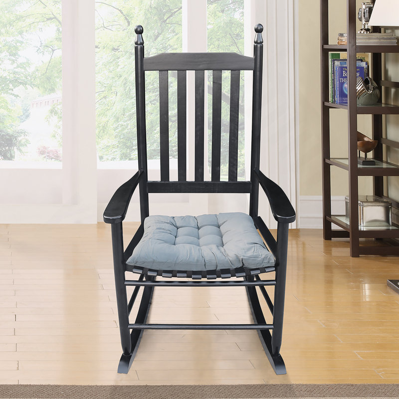 Chaise berçante en bois, Noir
