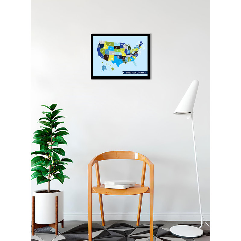 «Colours III», impression, H 26,5 po x l 34,5 po x P 1 po, Papier avec cadre noir, Sans mat