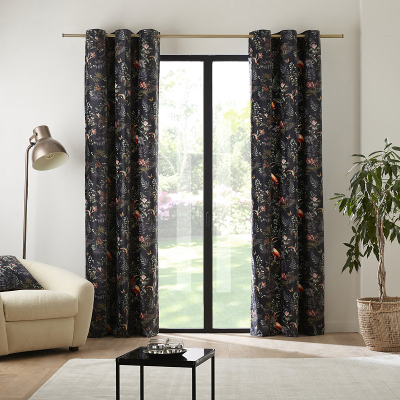 Room Darkening Curtain Single Panel, Width 200 x Drop 268 cm