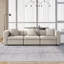 Canapé modulaire en velours 3 places Sadettin-2142641413