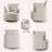 33.86'' Wide Contemporary Soft Upholstered Swivel Barrel Chair With Two Accent Pillows-117494232